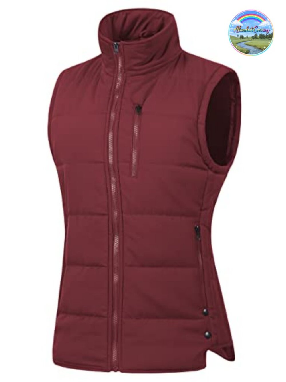 Women's Lightweight Quilted Puffer Vest Outerwear Zip Up Utility